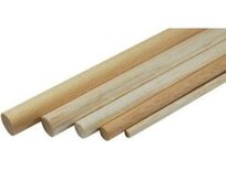 BALSA HOUT ROND 15 MM, 1 MTR