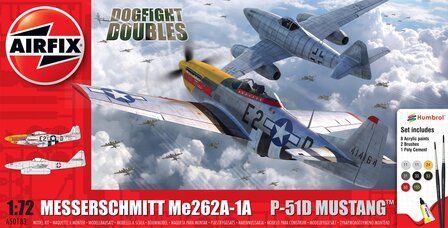 1:72 MESSERSCHMITT ME262 &amp; P-51D MUSTANG DOGFIGHT DOUBLE